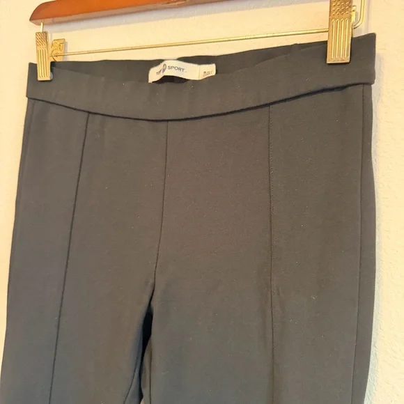 Tory Burch Tory Sport Retroknit Slim Track Pant black, pull up, size S